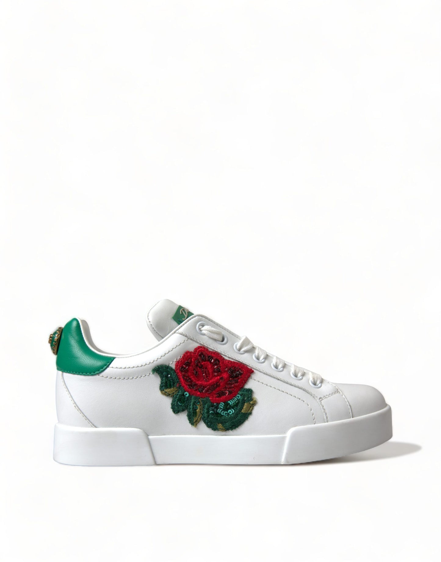 Exclusive White Portofino Leather Sneakers