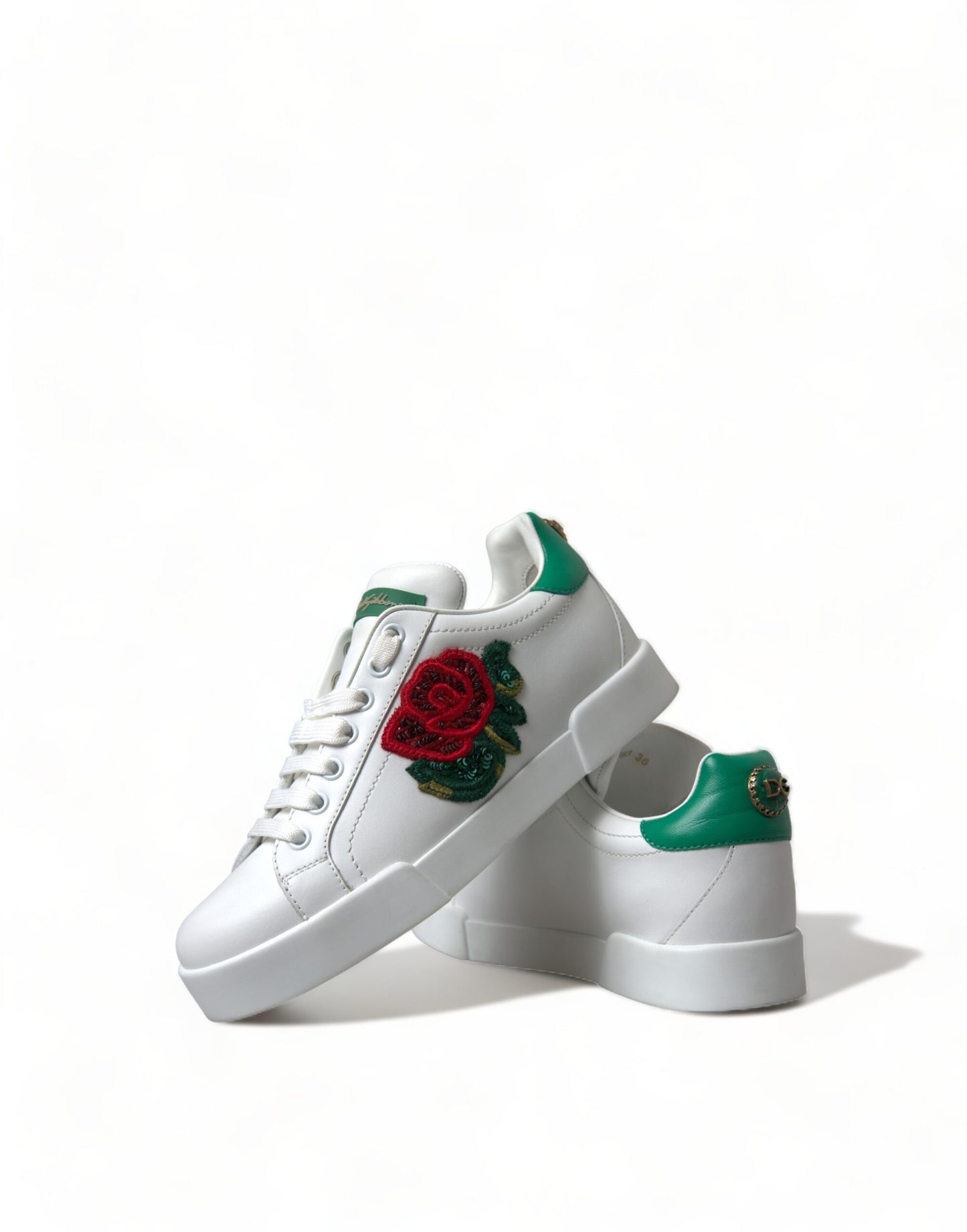 Exclusive White Portofino Leather Sneakers