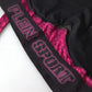 Sleek Black Sports Bra with Fuchsia Accent