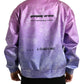 Pink Purple Logo Print Men Pullover Sweater