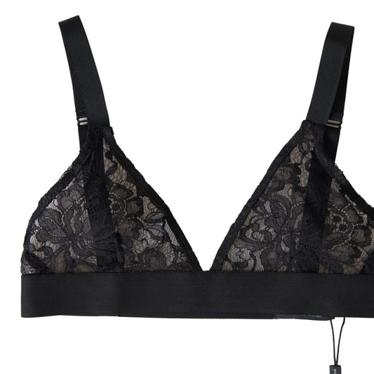 Elegant Floral Lace Stretch Balconcino Bra