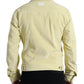 Yellow Cotton Corduroy Collared Shirt Sweater