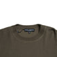 Green Viscose Crew Neck Men Pullover Sweater