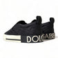 Black Quilted Slip On Low Top Sneakers Shoes