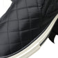 Black Quilted Slip On Low Top Sneakers Shoes