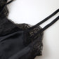 Black Lace Silk Sleepwear Camisole Underwear