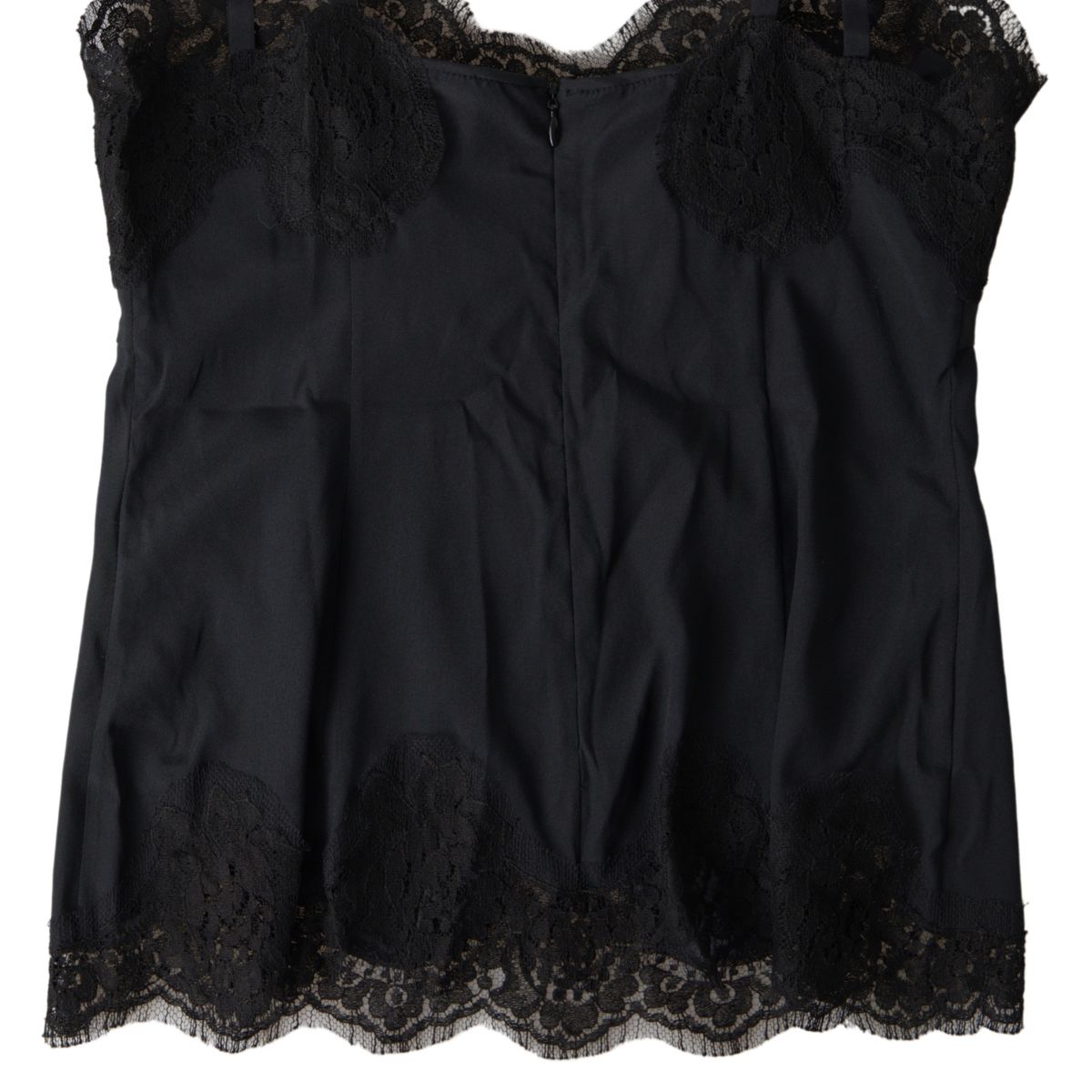 Black Lace Silk Sleepwear Camisole Underwear