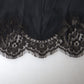 Black Lace Silk Sleepwear Camisole Underwear