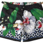 Black Floral Orchids Beachwear Shorts Swimwear