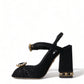 Elegant Black Ankle Strap Heels
