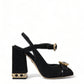 Elegant Black Ankle Strap Heels