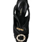 Elegant Black Ankle Strap Heels