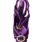 Regal Purple Ankle Strap Heels