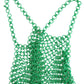Emerald Halter Cropped Tank Top