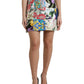 Multicolor Majolica Patchwork Mini Skirt