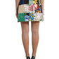 Multicolor Majolica Patchwork Mini Skirt
