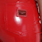Shiny Red High Waist Skinny Pants
