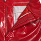 Shiny Red High Waist Skinny Pants