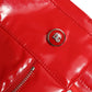 Shiny Red High Waist Skinny Pants