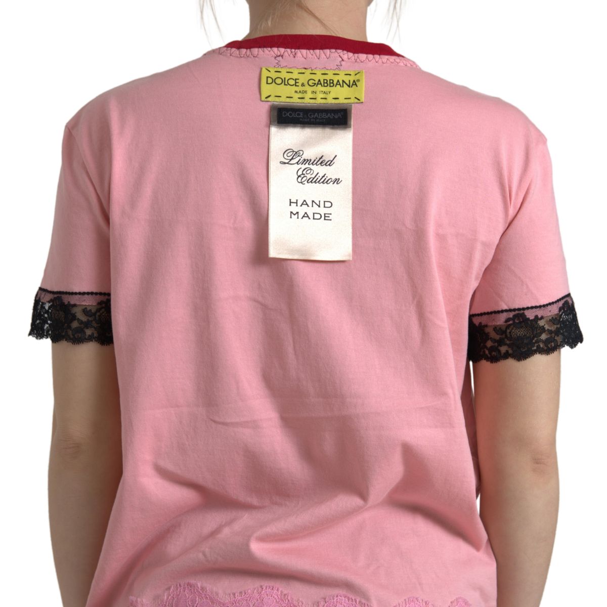 Chic Pink Round Neck Designer Tee