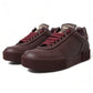 Elegant Bordeaux Leather Sneakers