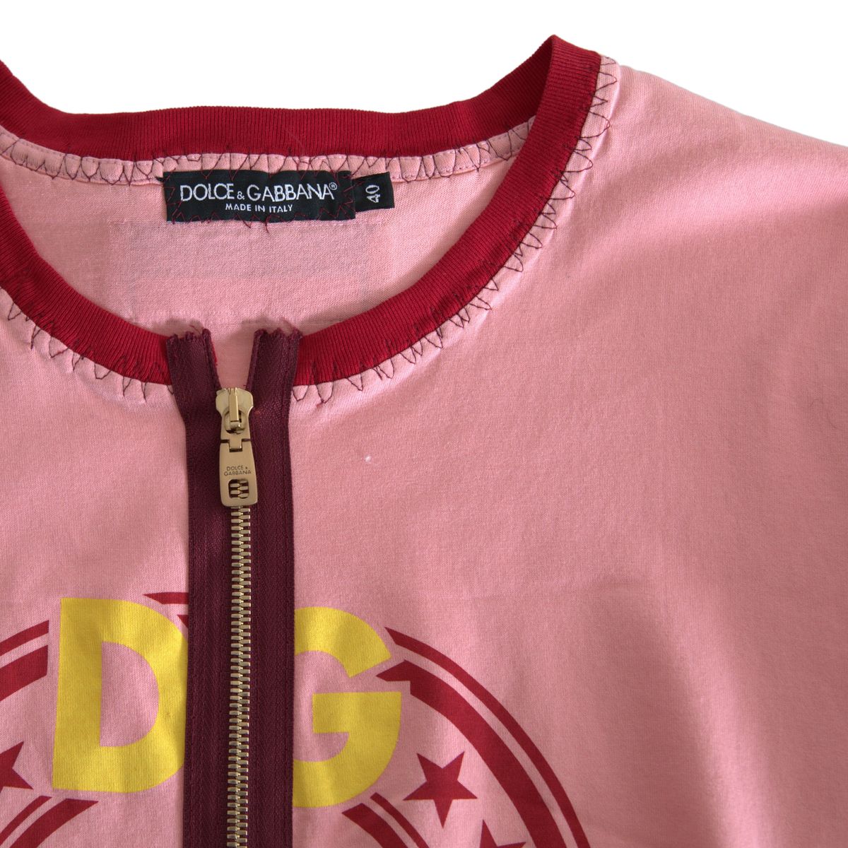 Chic Pink Round Neck Designer Tee