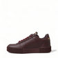 Elegant Bordeaux Leather Sneakers