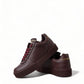 Elegant Bordeaux Leather Sneakers