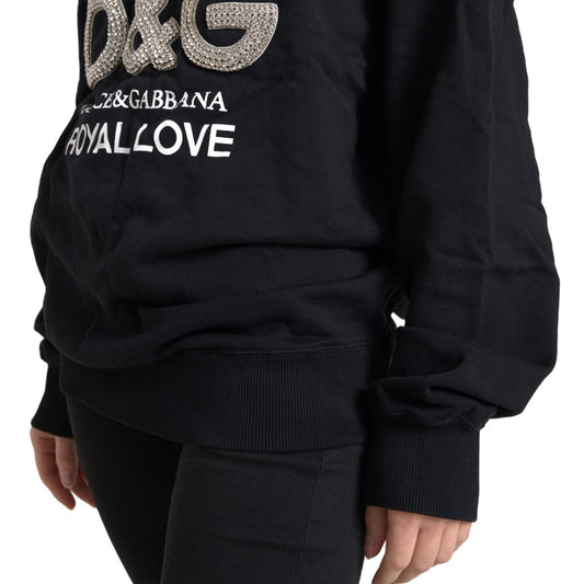 Black DG Royal Love Crystal Pullover Sweater