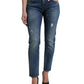 Blue BOYFRIEND Mid Waist Cotton Denim Jeans
