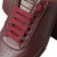 Elegant Bordeaux Leather Sneakers