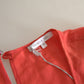 Chic Orange Silk Short Sleeve Blouse