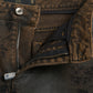 Brown BOYFRIEND Mid Waist Cotton Denim Jeans
