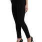 Black Cotton Mid Waist Skinny Denim Jeans