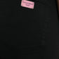 Black Cotton Mid Waist Skinny Denim Jeans