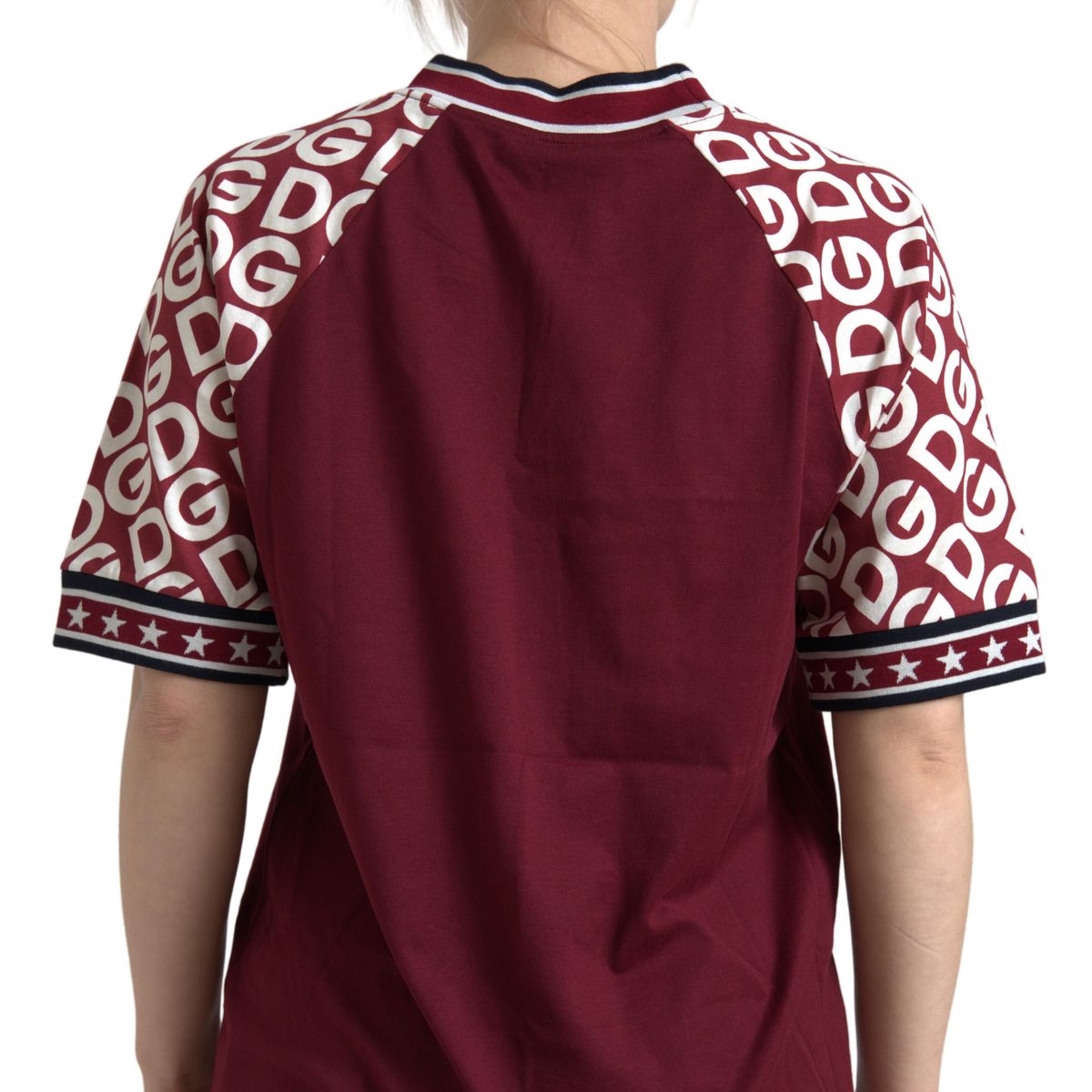 Maroon Cotton Crew Neck Tee