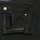 Black Cotton Mid Waist Skinny Denim Jeans