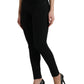 Black Cotton Mid Waist Skinny Denim Jeans