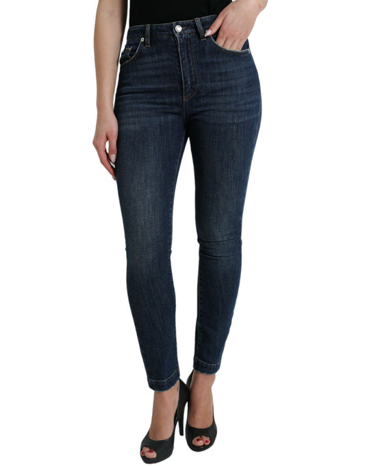 Dark Blue AUDREY High Waist Skinny Denim Jeans