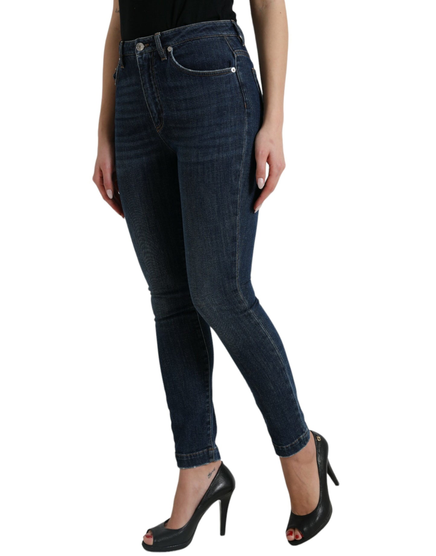 Dark Blue AUDREY High Waist Skinny Denim Jeans