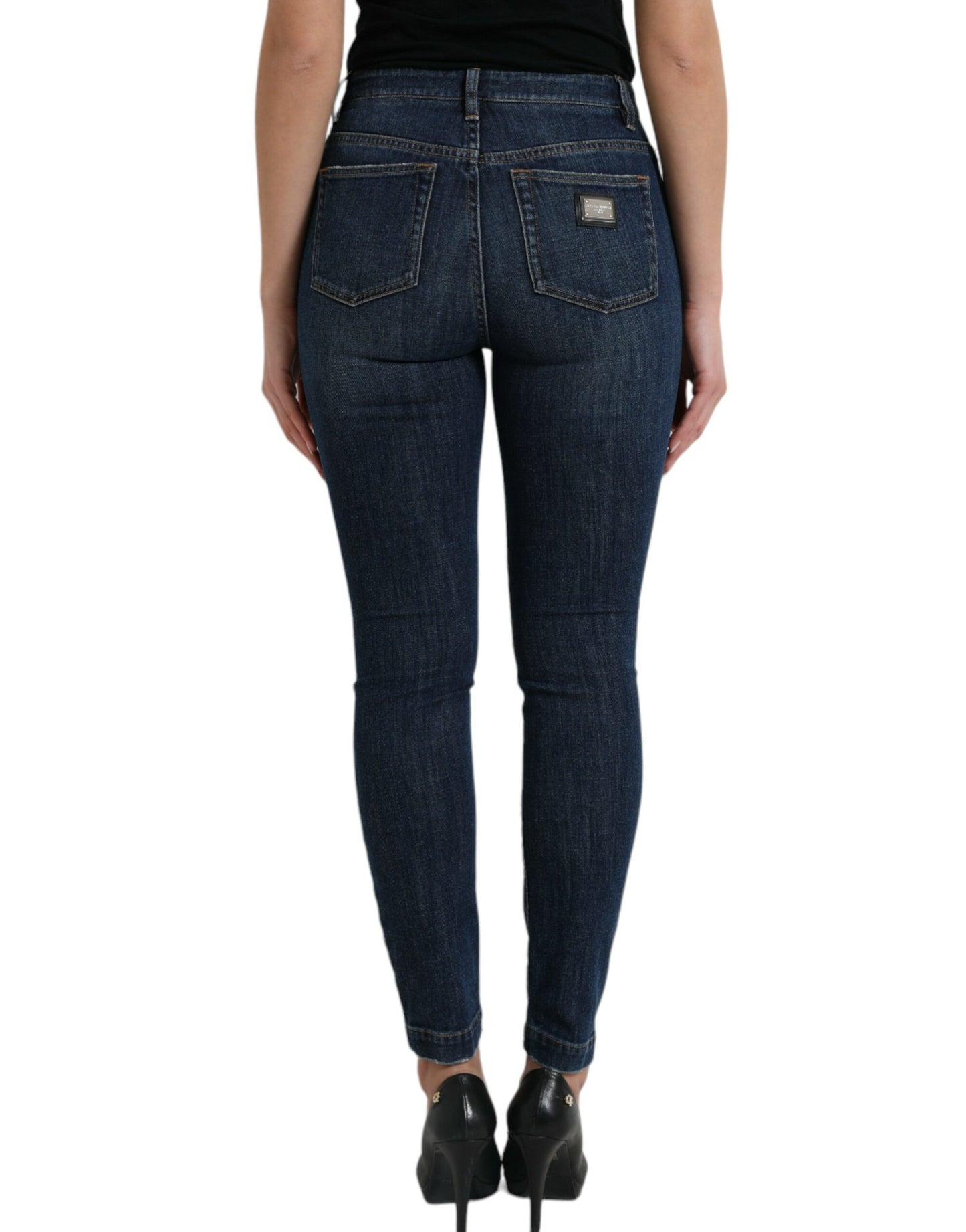 Dark Blue AUDREY High Waist Skinny Denim Jeans