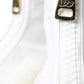 White Leather Logo Plaque Zip Ankle Boots Shoes