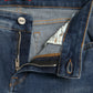 Dark Blue Washed Skinny Mid Waist Denim Jeans