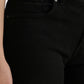 Black Cotton Mid Waist Skinny Denim Jeans