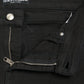 Black Cotton Mid Waist Skinny Denim Jeans