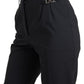 Elegant High-Waist Tapered Wool Pants