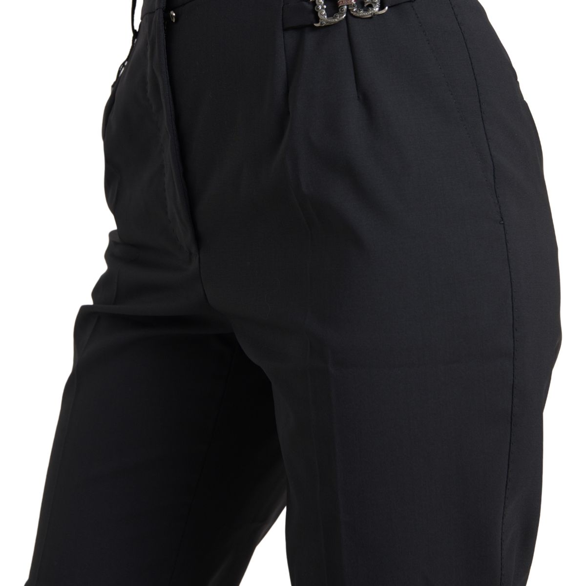 Elegant High-Waist Tapered Wool Pants