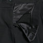 Black Wool High Waist Cropped Tapered Pants