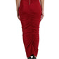 Red HighWaist Bodycon Stretch Pencil Cut Skirt
