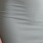 Gray High Waist Stretch Pencil Cut Midi Skirt